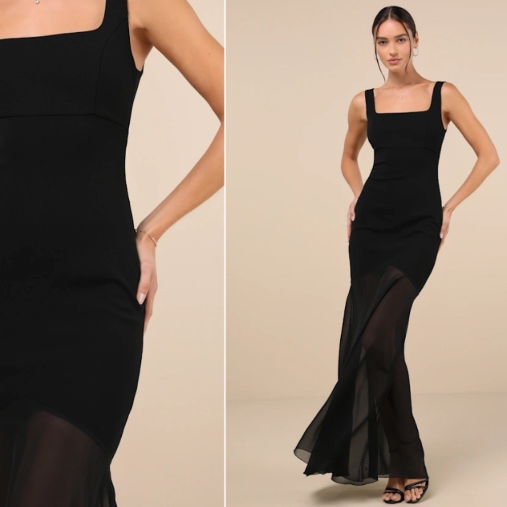 LULU's Sexy Prom Wedding  Elegant Classy Sophisticated Mermaid Trumpet Gown